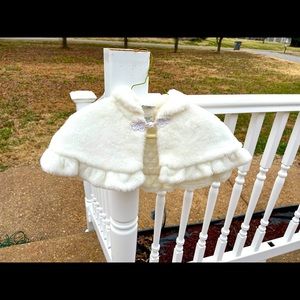 Girls cream cape